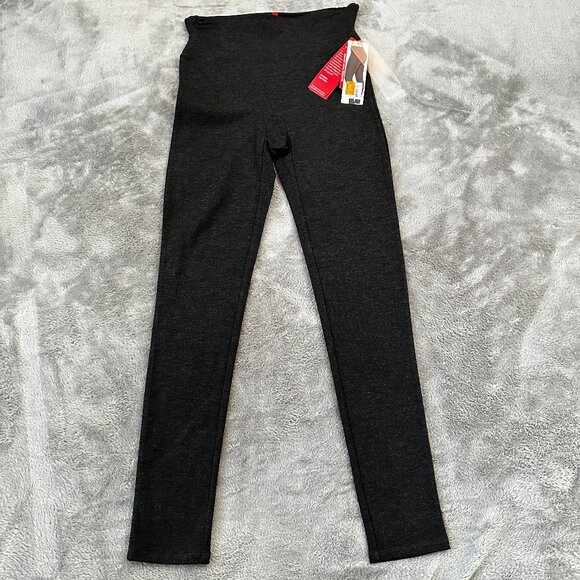 NWT Spanx SMALL Heathered Ponte Leggings Pants Gray - Picture 1 of 6